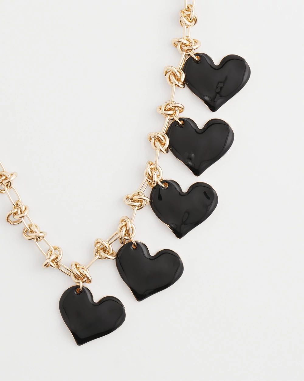 Black Heart Drop Off Necklace | Chico's